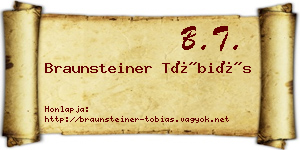 Braunsteiner Tóbiás névjegykártya